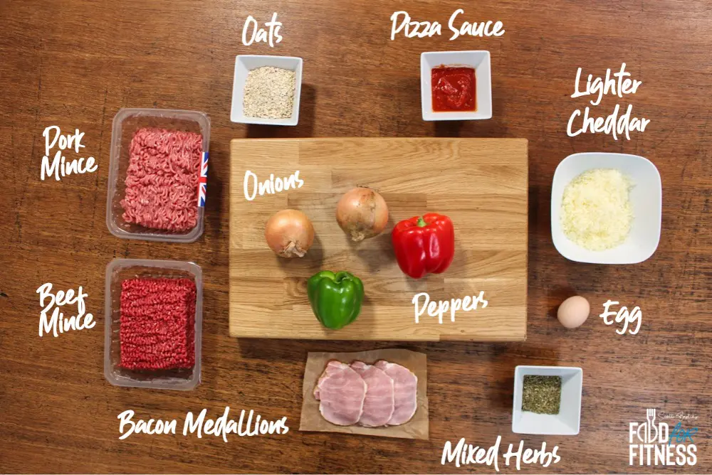 ingredients for how to make a meatza