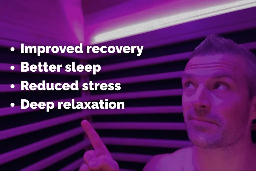 a graphic showing the benefits of an infrared sauna